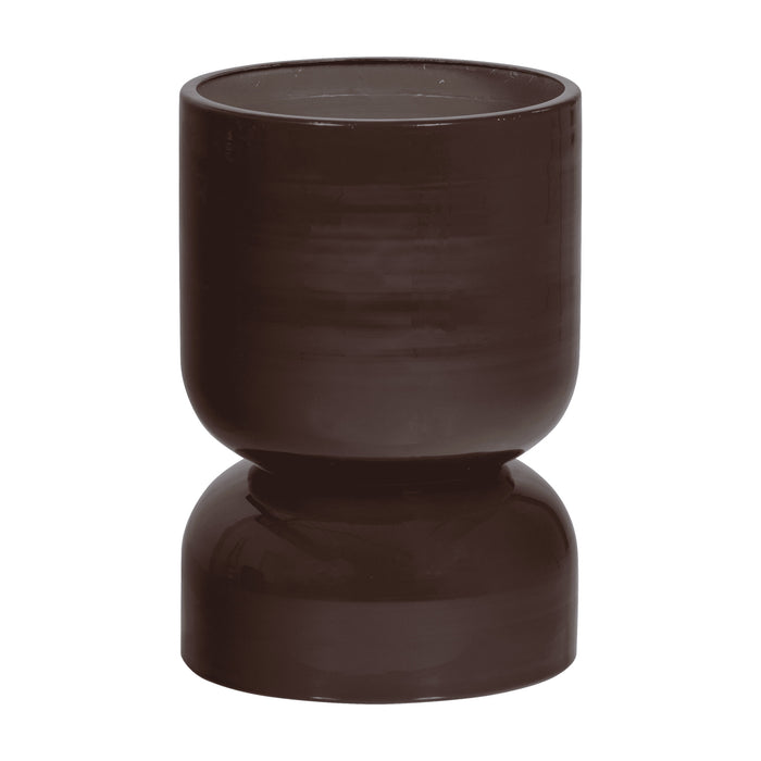 WOOOD Plantenpot Toval Ø28cm - Paars/Bruin - ThatLyfeStyle