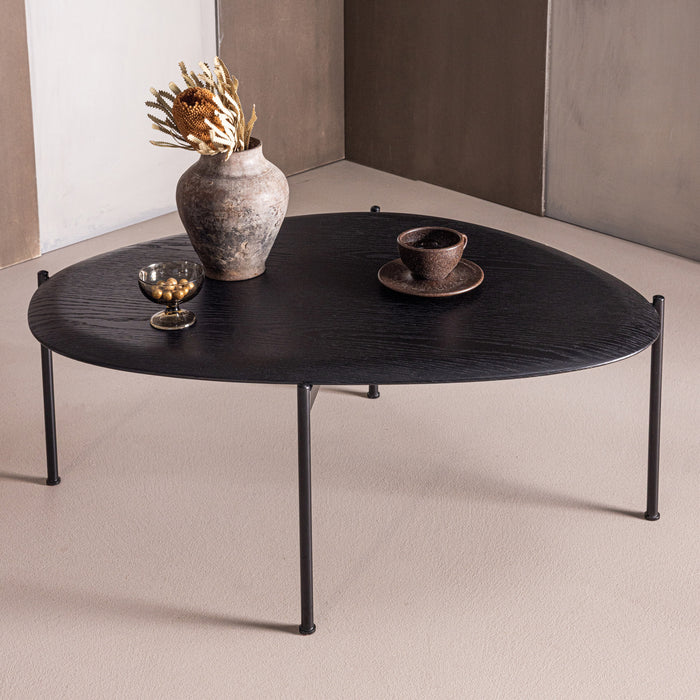 WOOOD Organische Salontafel Kota 92 x 67cm - Zwart