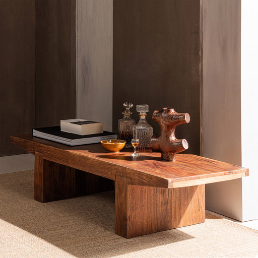WOOOD Salontafel Eron Acaciahout, 152 x 48cm - Bruin - ThatLyfeStyle