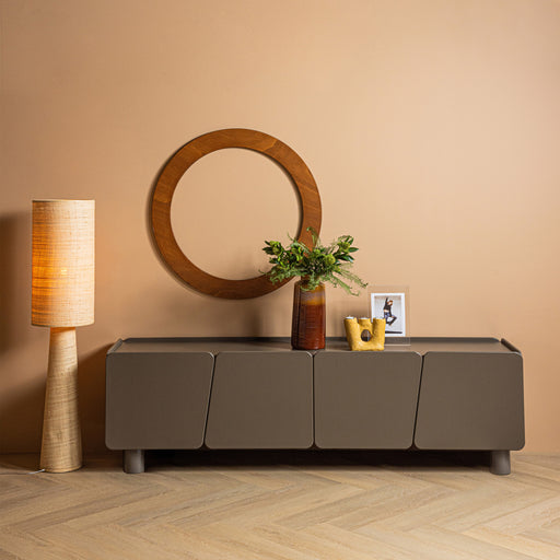 WOOOD TV-meubel Root Grenenhout, 200cm - Truffelbruin - ThatLyfeStyle