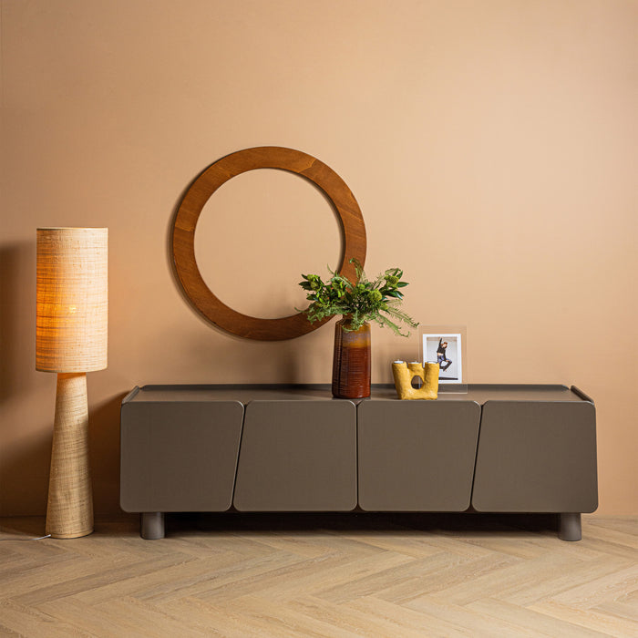 WOOOD TV-meubel Root Grenenhout, 200cm - Truffelbruin - ThatLyfeStyle