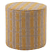 WOOOD Poef Sarli 46cm hoog, Chenille - Taupe/Geel - ThatLyfeStyle