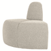WOOOD Eetkamerbank Mojo Bouclé, Hoek Rond - Beige Melange