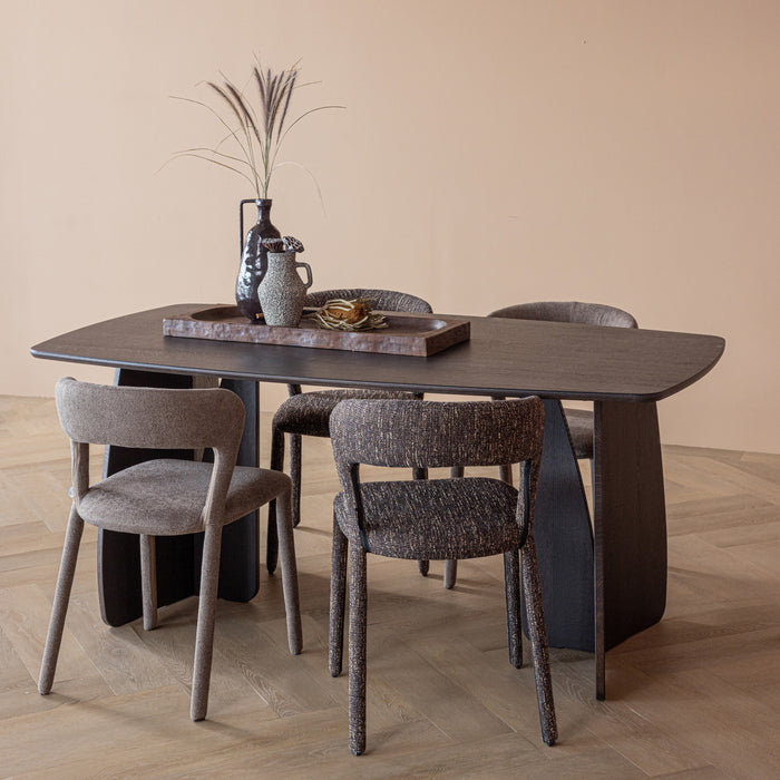 WOOOD Deens Ovale Eettafel Veere Eiken 180 x 100cm - Mystic Brown - Ovaal