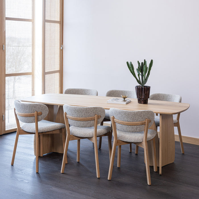 WOOOD Deens Ovale Eettafel Veere Eiken 220 x 100 cm Naturel