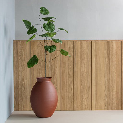 WOOOD Vaas Caro 70cm - Bruin - ThatLyfeStyle
