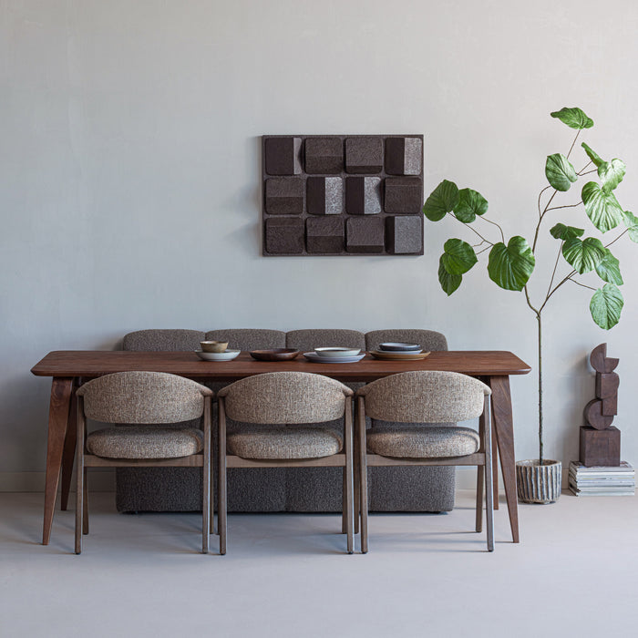 WOOOD Eettafel Rubo Mangohout, 220 x 95cm - Bruin
