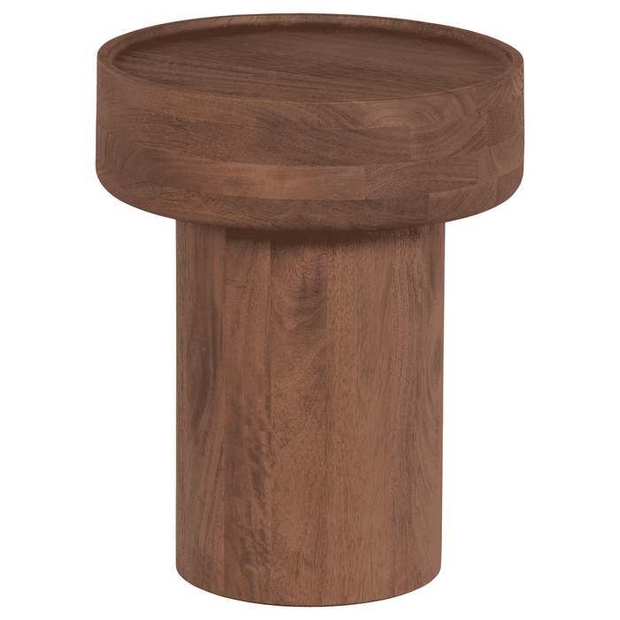 WOOOD Bijzettafel Dara Mangohout, 40cm - Bruin - Rond