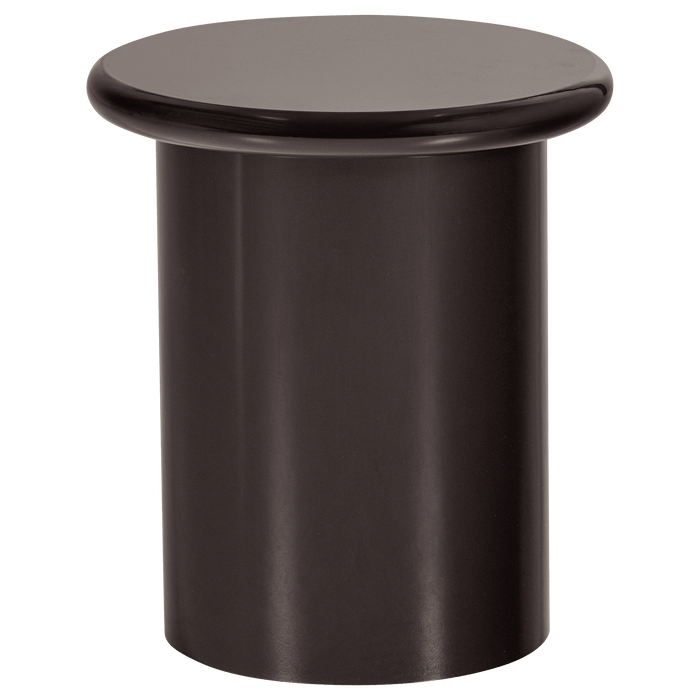 WOOOD Ronde Bijzettafel Mavon MDF Hoogglans, 40cm - Donkerbruin