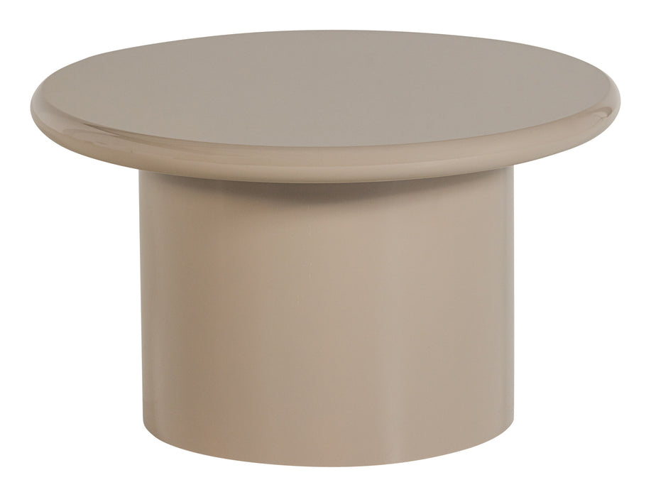 WOOOD Ronde Bijzettafel Mavon MDF Hoogglans Ø60 cm - Zand