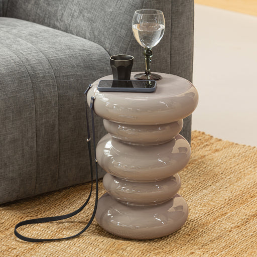 WOOOD Ronde Bijzettafel Kivo Ø30cm - Zand