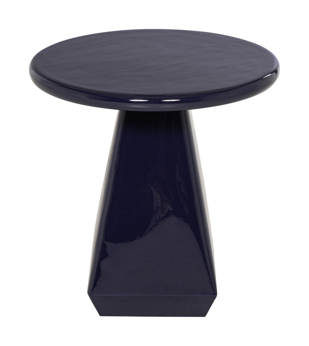 WOOOD Ronde Bijzettafel Lavo Ø40cm - Donkerblauw