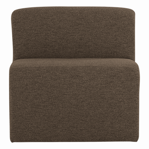 WOOOD Modulaire Eetkamerbank Mojo Base Bouclé, Midden 84cm - Bruin