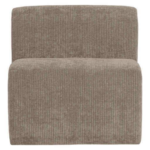 WOOOD Modulaire Eetkamerbank Mojo Base Rib, Midden 84cm - Donker Zand