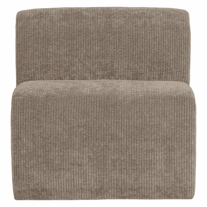 WOOOD Modulaire Eetkamerbank Mojo Base Rib, Midden 84cm - Donker Zand