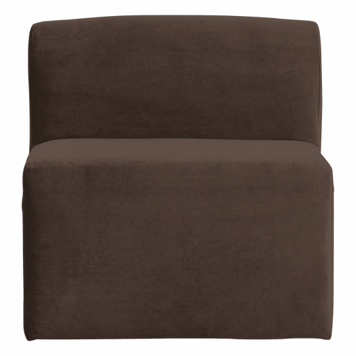 WOOOD Modulaire Eetkamerbank Mojo Base Velvet, Midden 84cm - Bruin