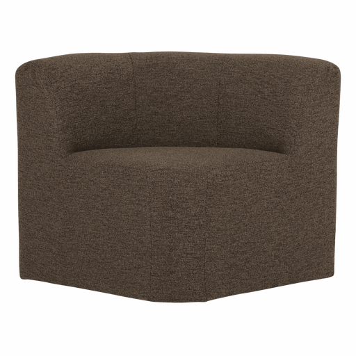 WOOOD Modulaire Eetkamerbank Mojo Base Bouclé, Hoek 80cm - Bruin