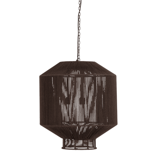 WOOOD Hanglamp Juro Touw - Donkerbruin