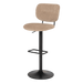 WOOOD Verstelbare Barstoel Brint Chenille - Zand (zithoogte 62-83cm)