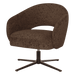 WOOOD Draaifauteuil Pico Structure Velvet - Bruin