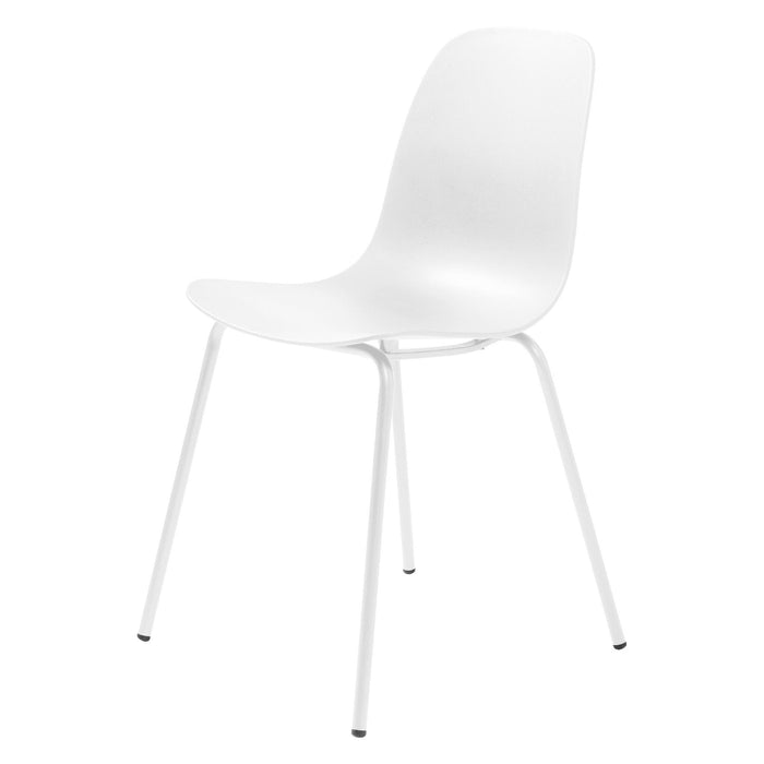 Set van 4 - Nest of Nora Eetkamerstoelen Zoey - Metaal - Wit