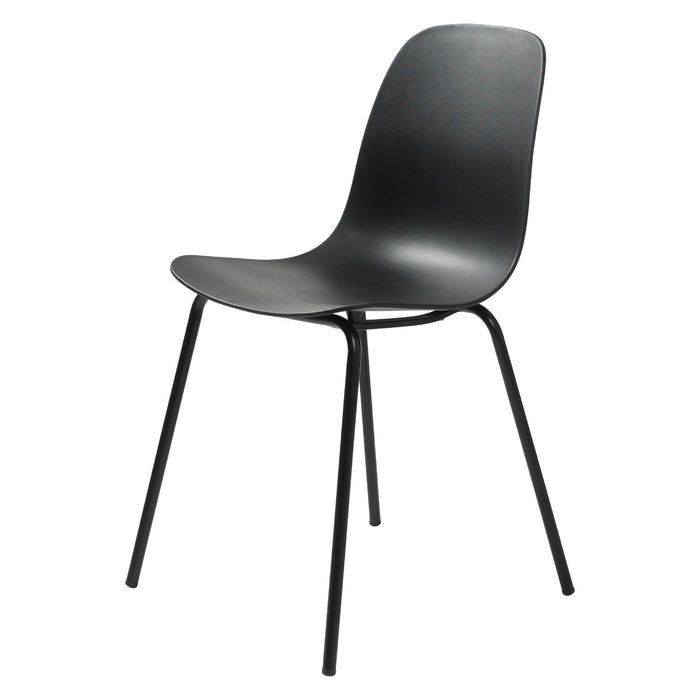 Set van 4 - Nest of Nora Eetkamerstoelen Zoey - Metaal - Zwart