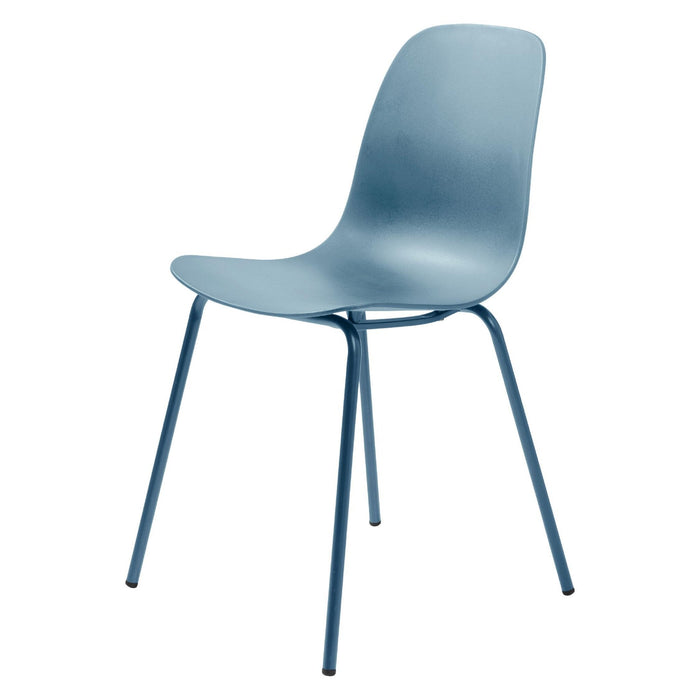 Set van 4 Nest of Nora Eetkamerstoelen Zoey - Metaal - Dusty Blue