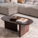 WOOOD Ovale Salontafel Seam Mangohout, 110 x 60cm - Walnoot - Ovaal