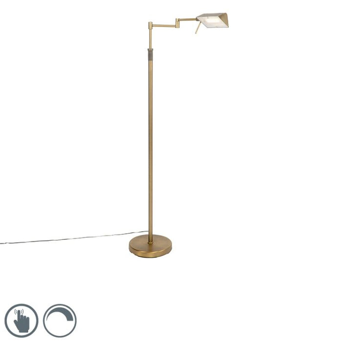 Design vloerlamp brons LED touch dimmer - Notia