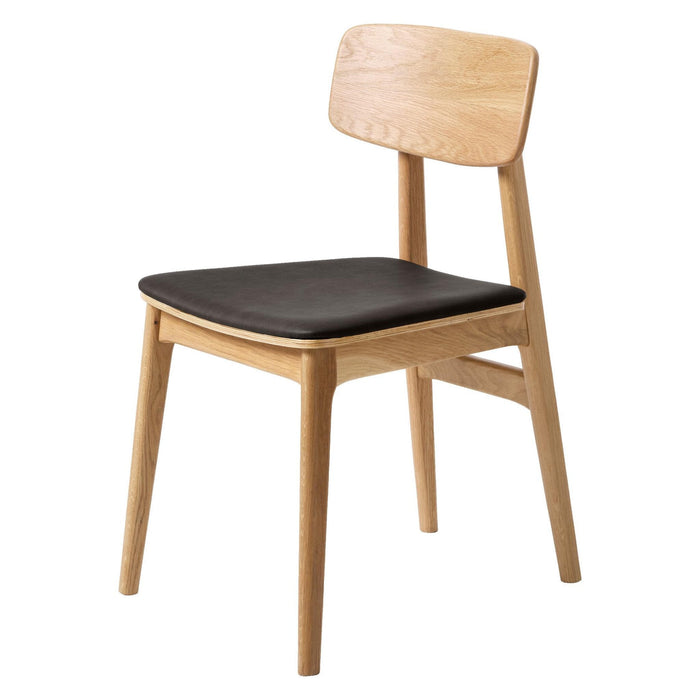 Set van 2 - Nest of Nora Houten eetkamerstoelen Ava - Eiken - Zwart