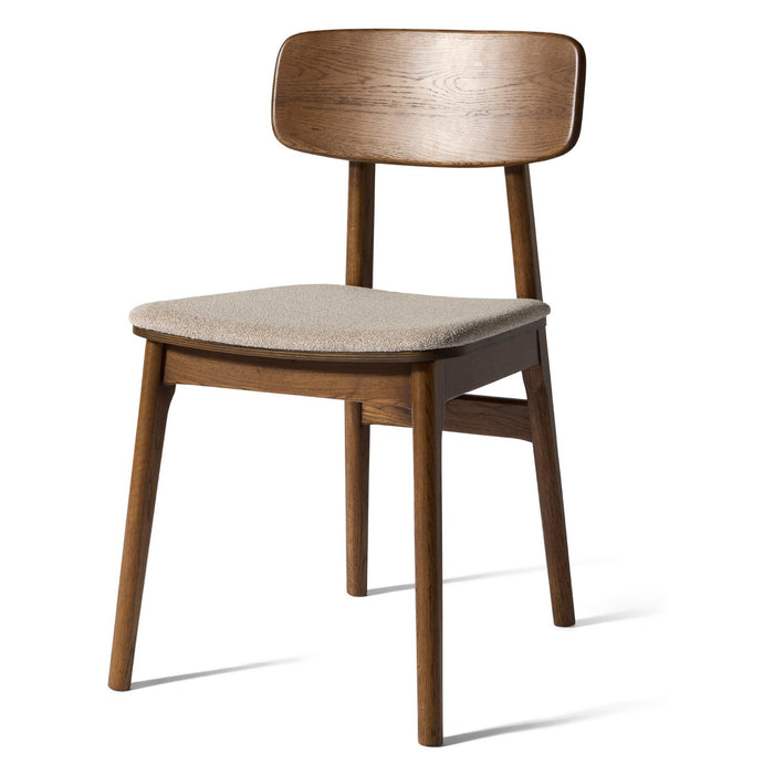 Set van 2 - Nest of Nora Houten Eetkamerstoelen Ava - Donker eiken - Zand