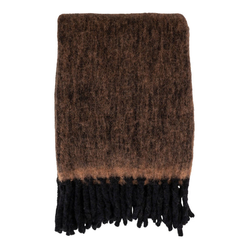 QUVIO Luxe en warme plaid - Bruin - 130x170 cm - Wol