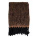 QUVIO Luxe en warme plaid - Bruin - 130x170 cm - Wol