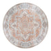 QUVIO Vloerkleed Havana - Rond - Oranje/Blauw - 200 cm