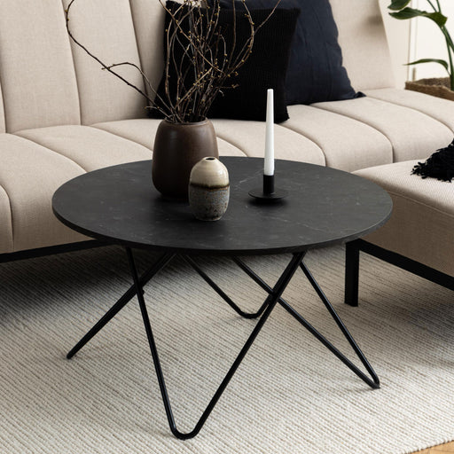 Bendt Ronde Salontafel Constantinos Marmer, 80cm - Zwart