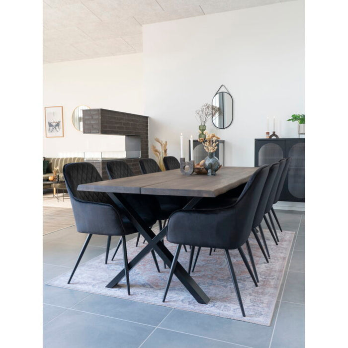 QUVIO Ovale spiegel – Staal en Kunstleer – 35×60 cm – Zwart - ThatLyfeStyle