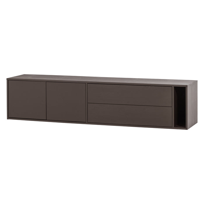 vtwonen TV-meubel Settle Down Grenenhout, 200cm - Middenbruin - ThatLyfeStyle