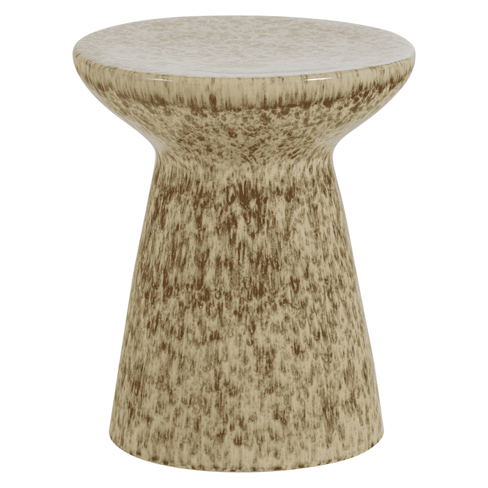 vtwonen Ronde Bijzettafel Fleck Keramiek - Lichtbruin