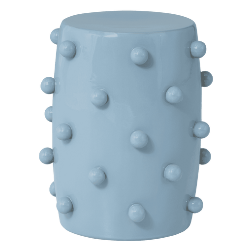 vtwonen Bijzettafel Knobs Keramiek, Ø39cm - Lichtblauw - Rond
