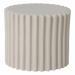 vtwonen Ronde Bijzettafel Grooves Keramiek 40 cm - Zand