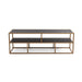 Stalux TV-meubel Luuk 150cm - goud / zwart marmer