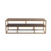 Stalux TV-meubel Luuk 150cm - goud / lederlook bruin