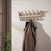 LifestyleFurn Kapstok Letica met 2x6 haken - Beige