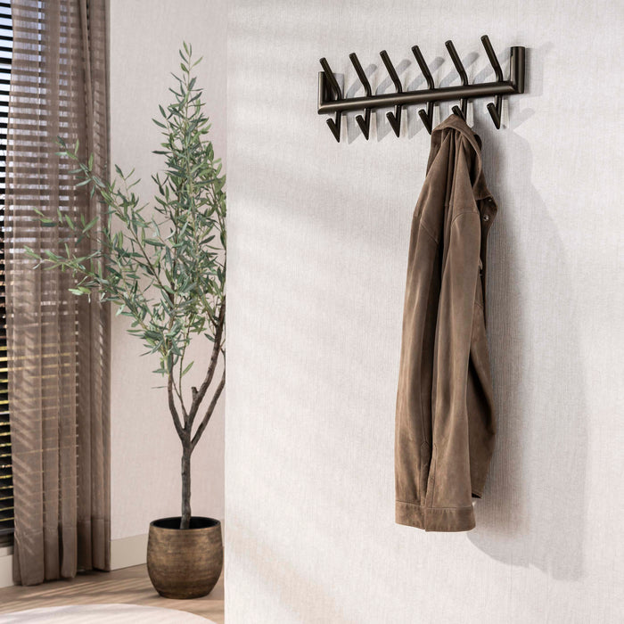 LifestyleFurn Kapstok Letica Met 2x 6 haken - Drift Brown