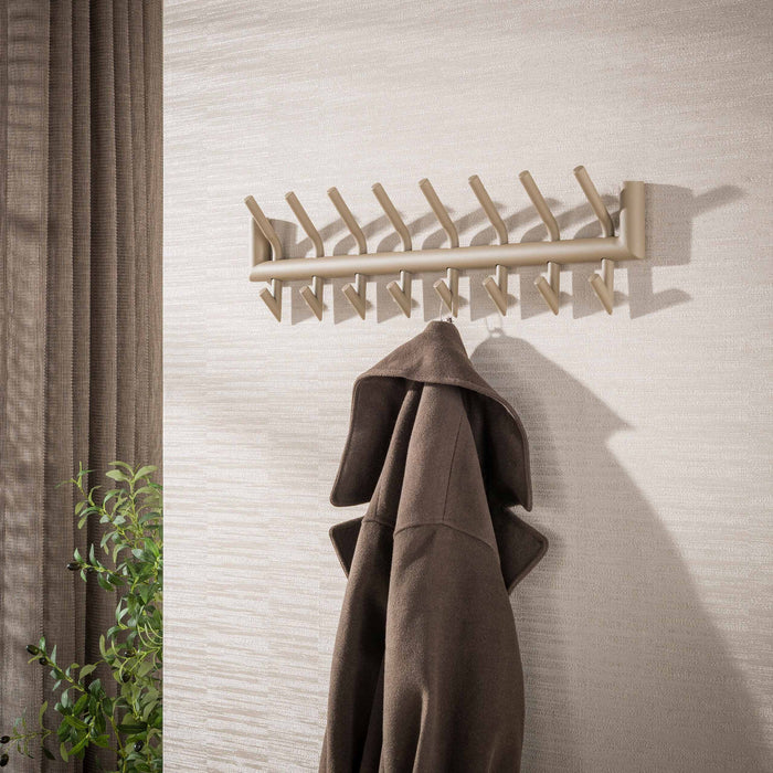 LifestyleFurn Kapstok Letica met 2x8 haken - Beige