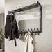 LifestyleFurn Kapstok Carmelo Met 20 haken en plank - Donkergrijs Mat