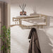 LifestyleFurn Kapstok Letica Met 10 haken en plank - Beige