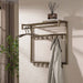 LifestyleFurn Kapstok Letica Met 2x7 haken en plank - Drift Brown