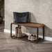 LifestyleFurn Schoenenrek Karalynn Eikenlook en staal - Drift brown