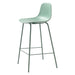Set van 2 - Nest of Nora Barstoelen met rugleuning Zoey - Metalen frame - Groen
